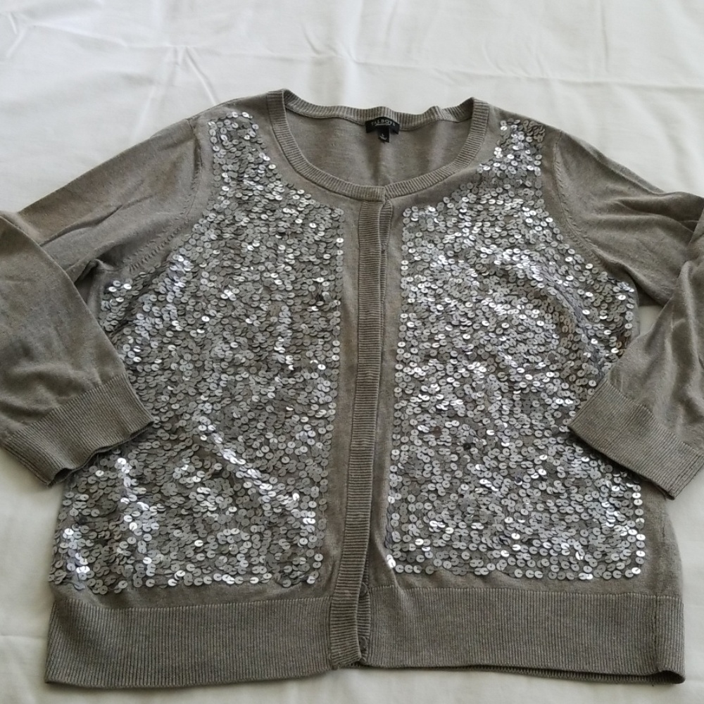 Talbots sequined cardigan